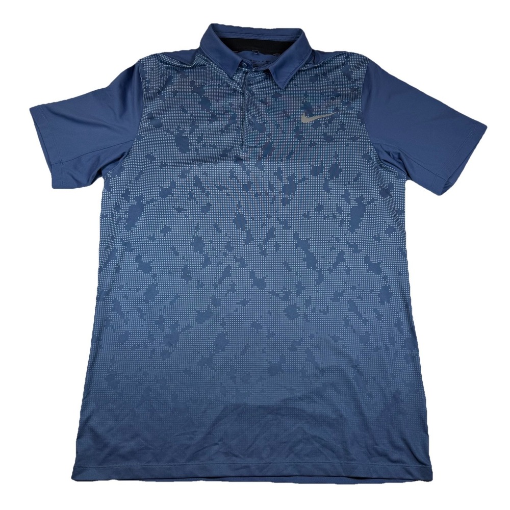 Nike Golf Dri-Fit SS Standard Fit Polo Men's Small Blue GUC Breathable